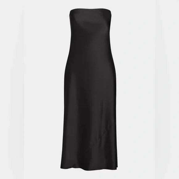 Ten Aritzia Exclusive Satin Strapless Maxi Formal Evening Cocktail Dress Sz S - Picture 8 of 14